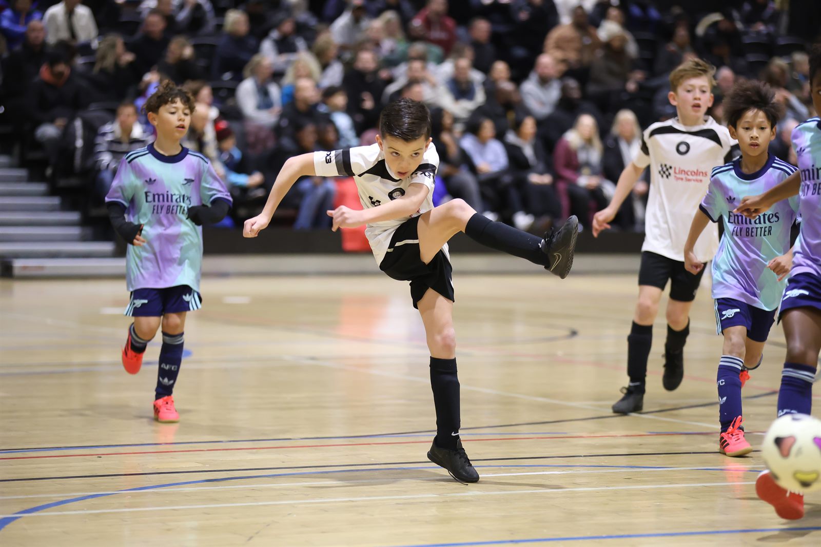 Stevenage Futsal players competing at a tournament